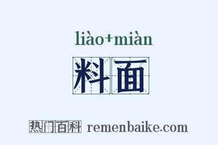 料面是什么意思的图片
